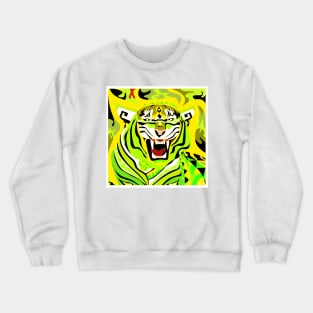 yellow bright tiger of bengal in china horoscope art Crewneck Sweatshirt